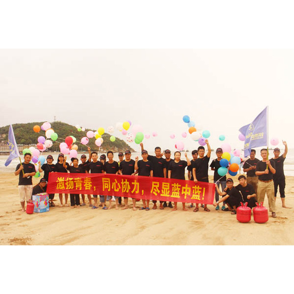 百忙之中，公司組織員工海邊旅游